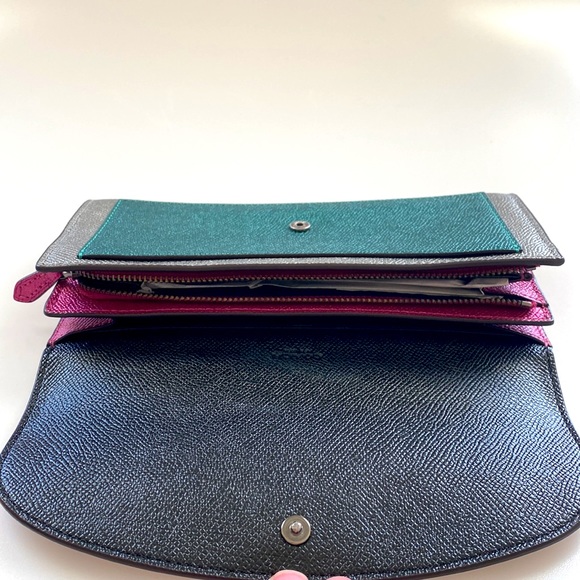 NWT Coach Metallic Colorblock Slim Envelope Wallet - Picture 4 of 7